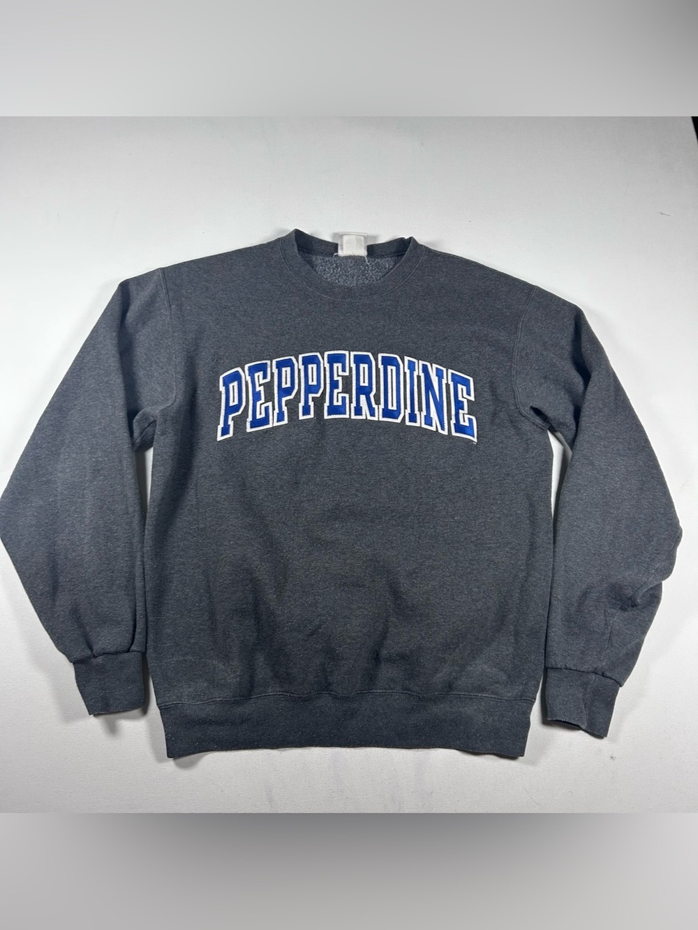 VTG 90s Champion Pepperdine Sweatshirt Crewneck Mens Oversized Medium Faded Gray